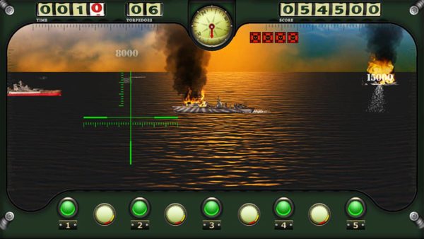 SeaWolf Submarine Arcade Game Screenshot