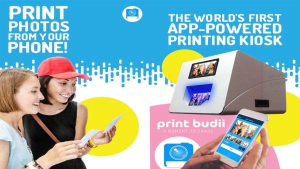 Print Budii photo booth in Orlando, Florida lets guests print photos from their phone